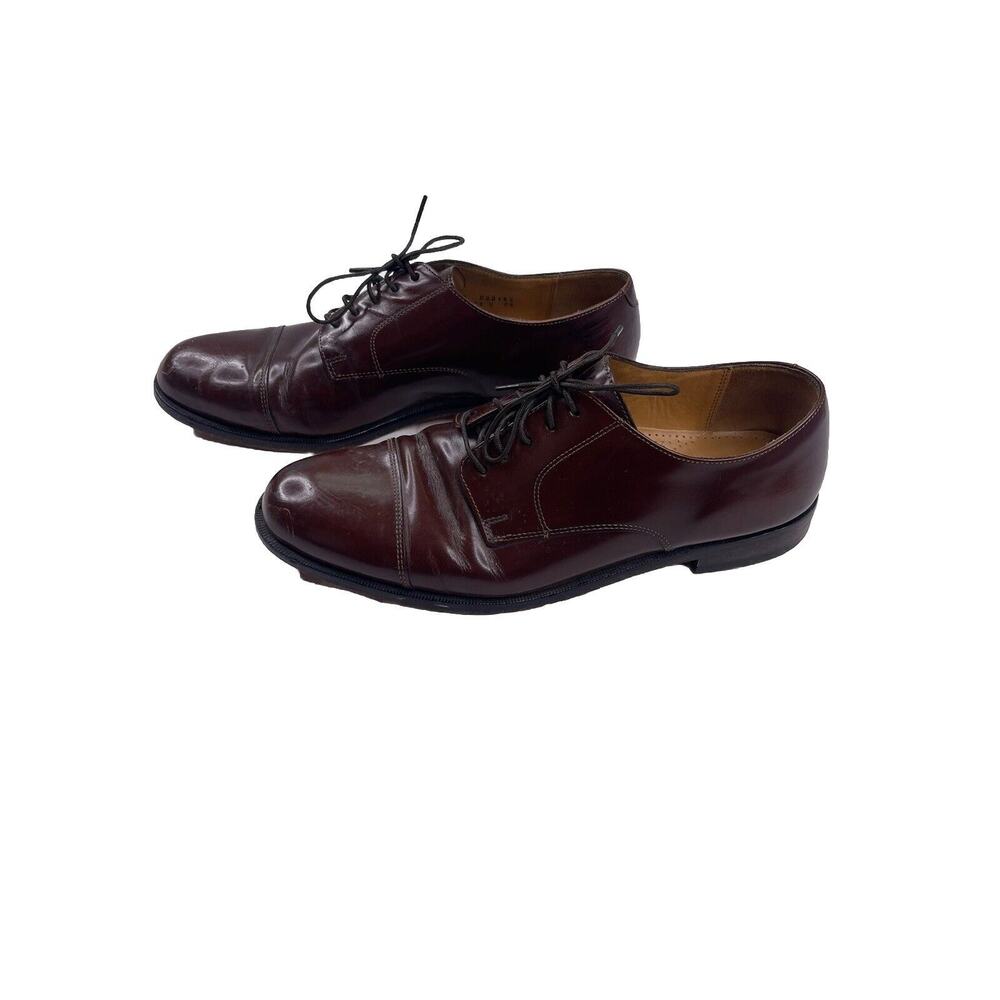 Cole Haan Caldwell Burgundy Leather Cap toe Oxfords Shoes Men's Size 9.5